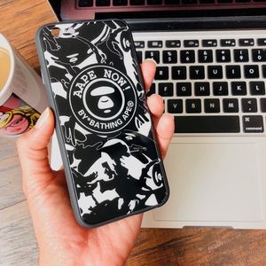 Bape glass back case for iPhone 6